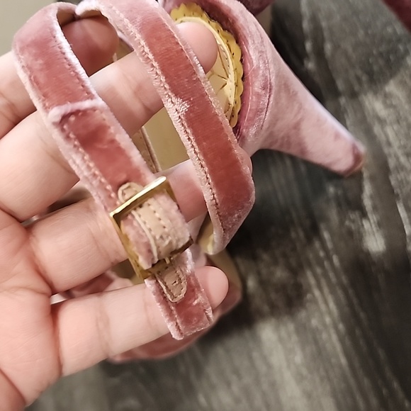 Charlotte Olympia Velvet Tiffani Bow Ankle Strap Platform Stiletto Heels - Picture 6 of 9